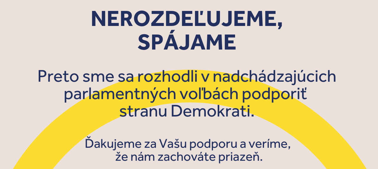 Nerozdeľujeme, spájame